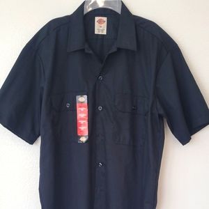 DICKIES SHORT SLEEVE BUTTON SHIRT MENS - M